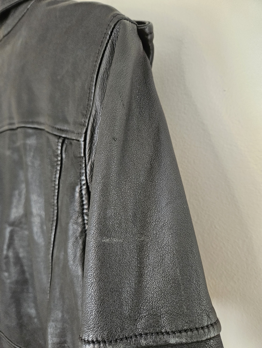Treasure & Bond Black Leather Moto Jacket Zip Front Neutral Classic Bikercore - Picture 10 of 13